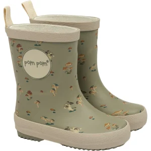 POM POM FUNGI Vert Bottes de Pluie