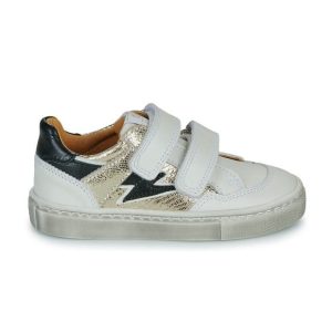 GBB AMBIGU Blanc/Or Chaussures Hautes Bottillons