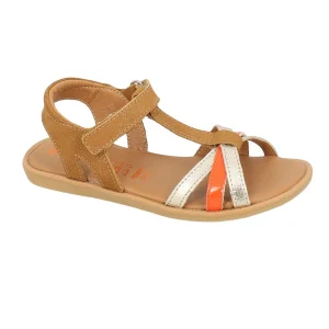 BELLAMY JAG Camel Orange Sandales Nu Pieds