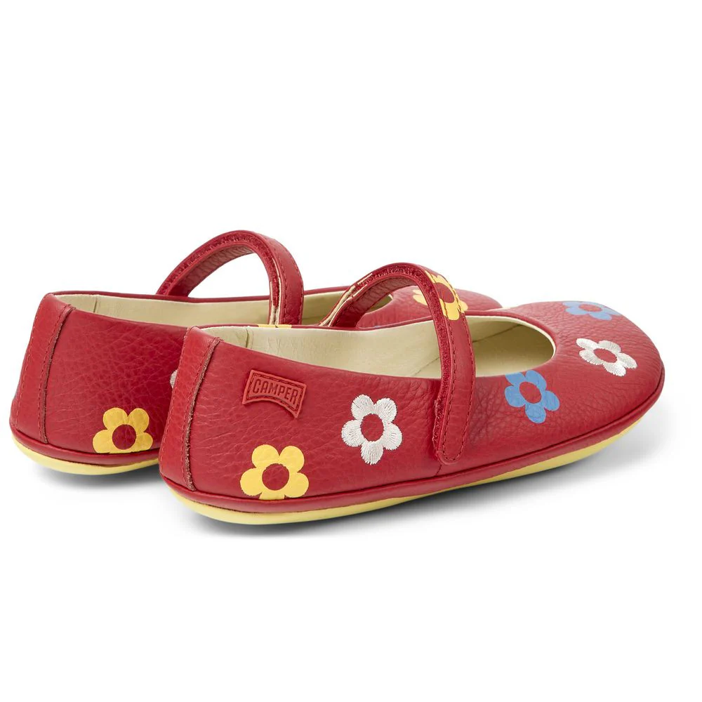 Camper Ballerines Rouge Fleuri – Image 5
