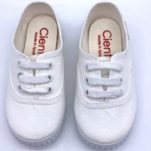 CIENTA TOILE  lacets 52000 blanc Toiles Espadrilles