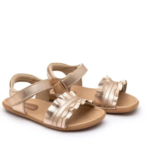 Tip Toey Joey Kidos Ruffle Metalic Salmon