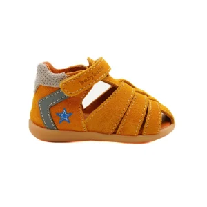 BABYBOTTE GIULIO Ocre sandales nu pieds