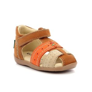 KICKERS BIGBAZAR camel & orange Sandales Nu Pieds