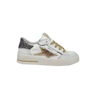 SMR Semerdjian ALE C823 Blanc Doré Noir Sneakers Baskets adulte