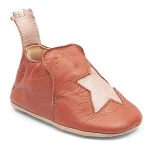 EZPZ easy peasy  blublu etoile vieux rose chaussons cuir