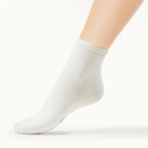 Chaussette maille ajourée écru