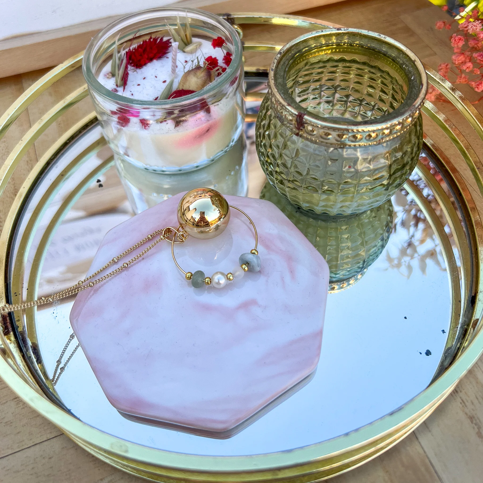 Bola de grossesse avec perles de naissance