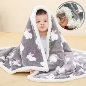 Couverture d'hiver ™ Manta Bebe – Flanelle & polaire d'agneau, lange d'emmaillotage chaud pour nouveau-né