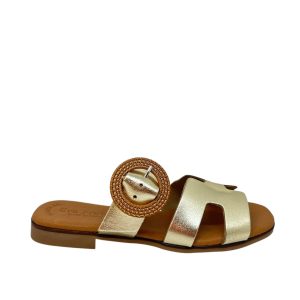 EVA FRUTOS 3007 Oro Cuerda Sandales Nu pieds