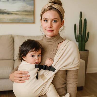 Porte-bébé ™ fronde portable – Sac à dos ergonomique et confortable pour nouveau-né et enfant en bas âge – Image 4