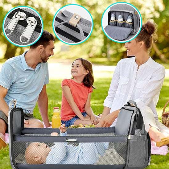Sac de Maman Léger et Portable ™ – Avec Lit Berceau Pliant – Image 7