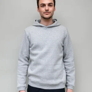 Sweat homme à capuche Henri gris chiné