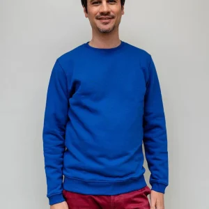 Sweat homme Alex molletonné bleu Europe
