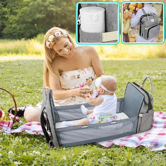 Sac de Maman Léger et Portable ™ – Avec Lit Berceau Pliant