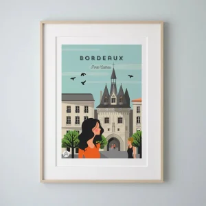 Affiche de ville Bordeaux l La Porte Cailhau l 30 cmx 40 cm (pré-commande)