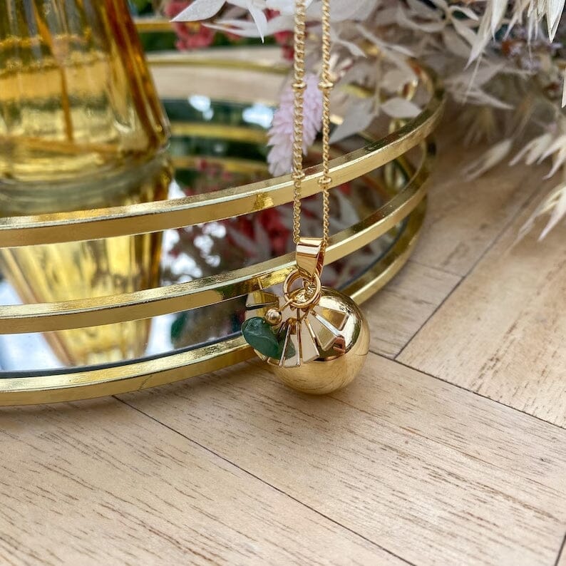 Bola de grossesse bohème en or avec quartz – Image 6