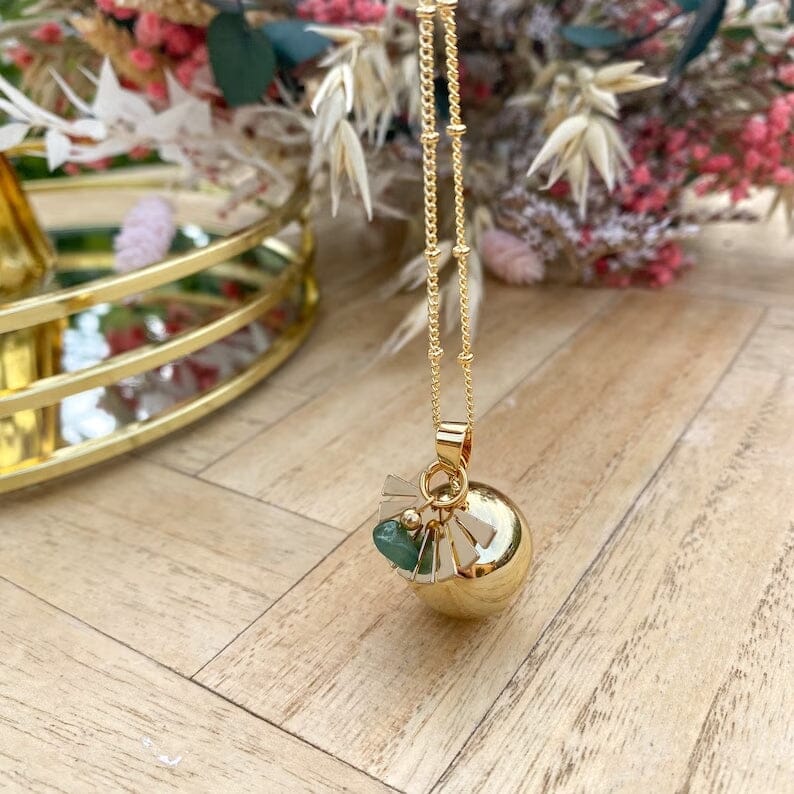 Bola de grossesse bohème en or avec quartz – Image 4