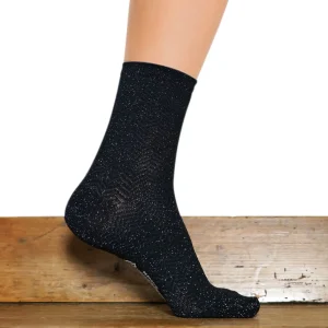 Socquette chevron noir Brillo