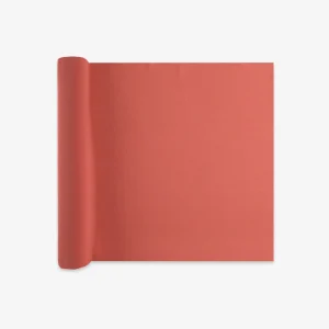 Chemin de table crêpe terracotta