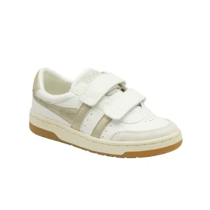 GOLA FALCON MIRROR strap Blanc Doré basket sneakers