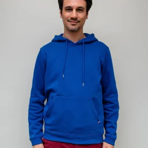 Hoodie Luc molletonné bleu europe