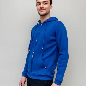 Hoodie Philippe zippé bleu europe