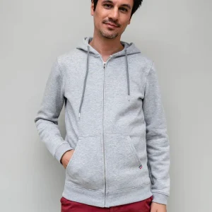 Hoodie Philippe zippé gris