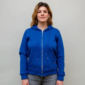 Hoodie zippé bleu europe Philippine