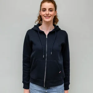 Hoodie zippé bleu marine Philippine