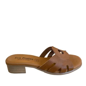 EVA FRUTOS 1300 Camel Mules Sandales Nu pieds
