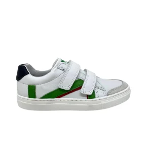 NORVIK FRAV Blanc / Vert basket sneakers cuir