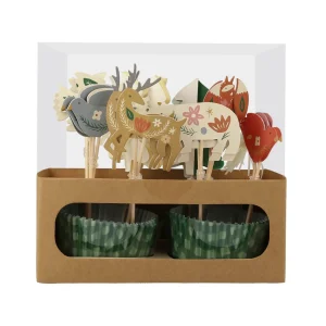 Kit de cupcakes folkloriques (x24 toppers)