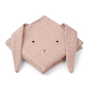 Lot de 2 chiffons de mousseline Hannah - (divers coloris)