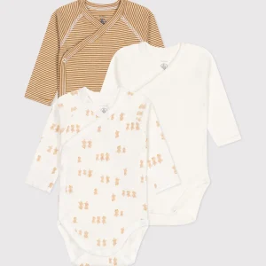 Lot de 3 bodies manches longues coeurs Bébe (tailles 6m-36m)