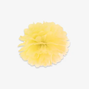 Pompon de soie jaune