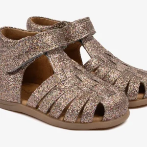 POM POM BRAID VL Multi Glitter Sandales Nu-pieds