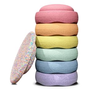 Stapelsteine Super Confetti Rainbow Set pastel