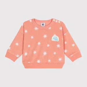 Sweat en coton éponge - imprimé soleils (divers tailles)