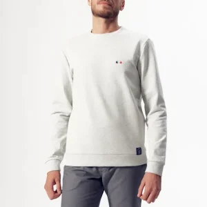 Sweat Basile gris vélo brodé