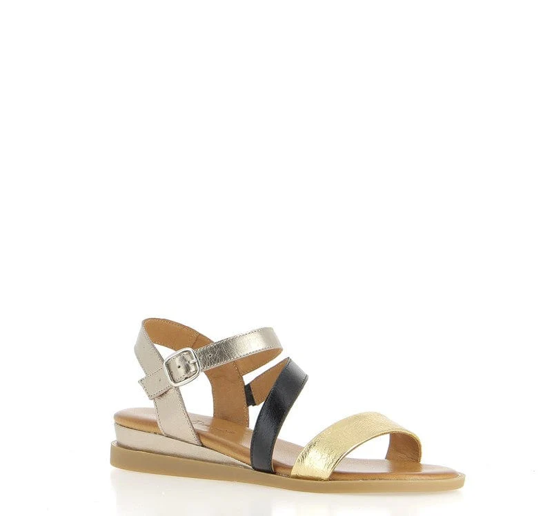 COCO ET ABRICOT MAGOAR Champagne Noir Sandales Nu Pieds – Image 2